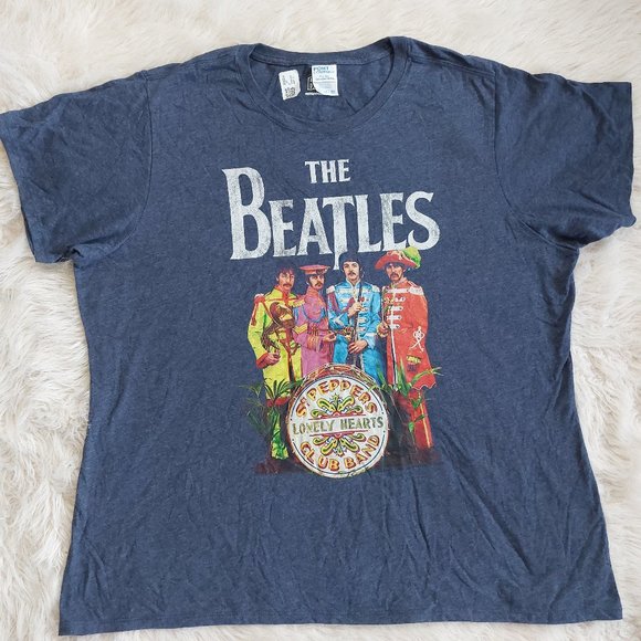 Port & Company Women's Dark Grey The Beatles Lonely Heart T-Shirt  3XL - Picture 2 of 8